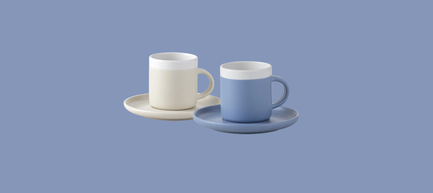 Set tazzine caffè con piattino