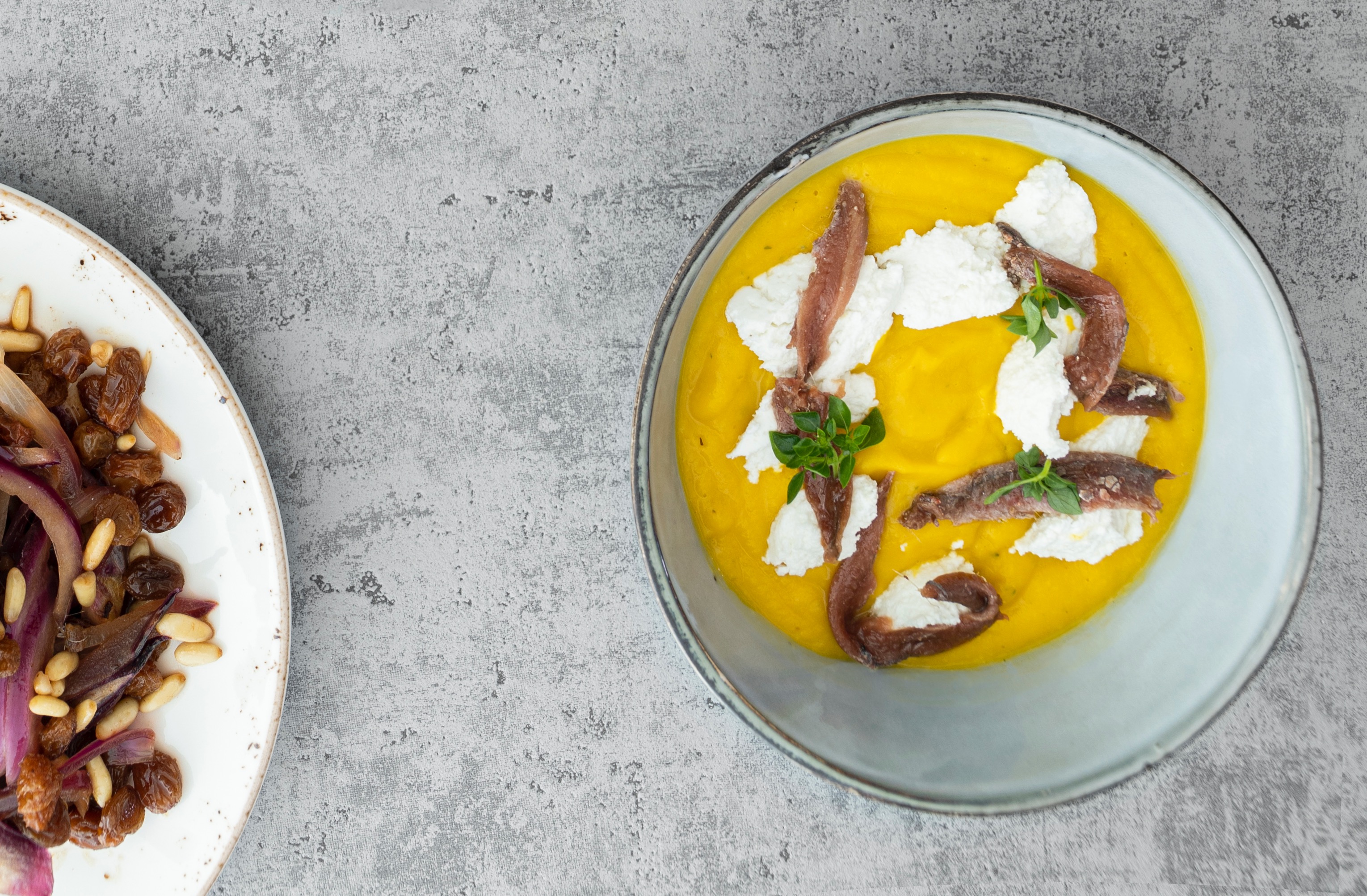 Crema-di-zucca-mousse-di-caprino-alici-thumbnail
