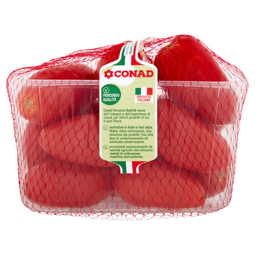 CONAD Percorso Qualità Pomodoro Oblungo Rosso Italia Cal. 40/47 1000 g-image