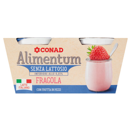 CONAD Alimentum Senza Lattosio Fragola 2 x 125 g-image