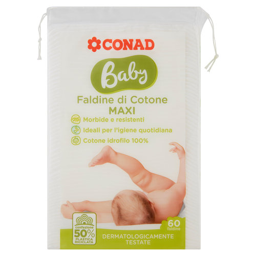 CONAD Baby Faldine di Cotone Maxi 60 pz-image