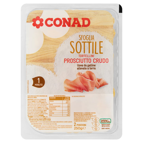 CONAD Sfoglia Sottile Tortellini Prosciutto Crudo 250 g-image