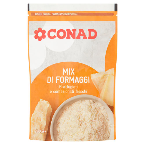 CONAD Mix di Formaggi Grattugiati e confezionati freschi 100 g-image