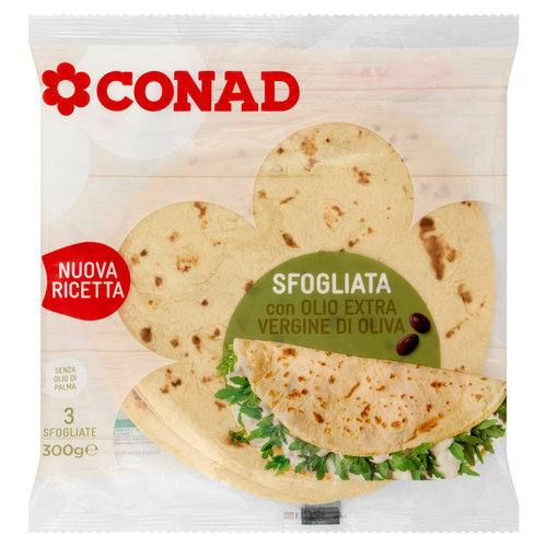 CONAD Sfogliata con Olio Extra Vergine di Oliva 3 Sfogliate 300 g-image