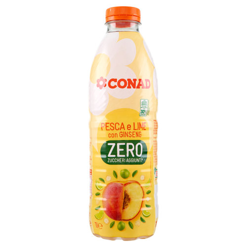 CONAD Pesca e Lime con Ginseng Zero Zuccheri Aggiunti* 1 l-image
