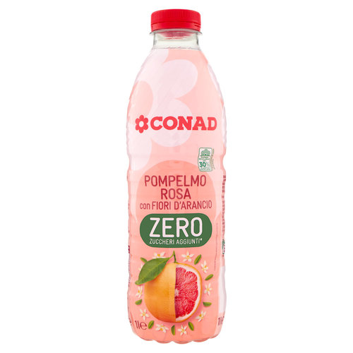 CONAD Pompelmo Rosa con Fiori d'Arancio Zero Zuccheri Aggiunti* 1 l-image
