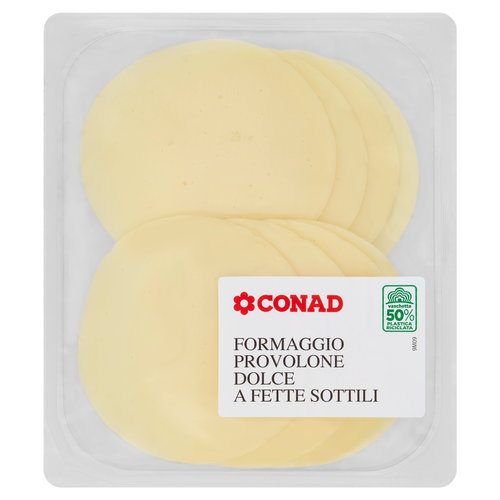 CONAD Formaggio Provolone Dolce a Fette Sottili 130 g-image