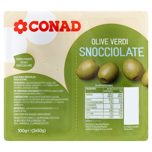 CONAD Olive Verdi Snocciolate 2 x 50 g-image