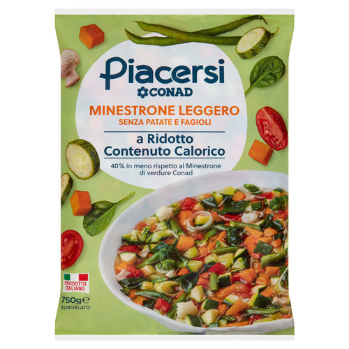 PIACERSI CONAD Minestrone Leggero Senza Patate e Fagioli Surgelato 750 g-image
