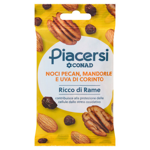 PIACERSI CONAD Noci Pecan, Mandorle e Uva di Corinto 40 g-image