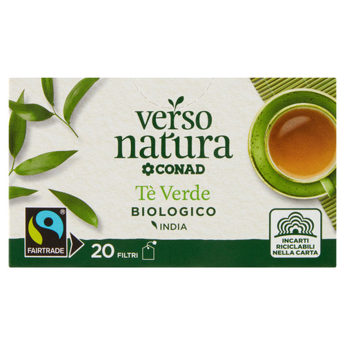 CONAD VERSO NATURA Tè Verde Biologico 20 filtri da 1,75 g-image