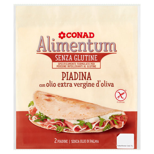 CONAD Alimentum Senza Glutine Piadina con olio extra vergine d'oliva 2 x 100 g-image