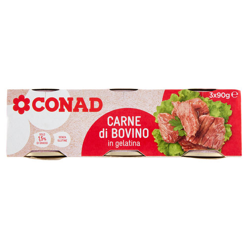 CONAD Carne di Bovino in gelatina 3 x 90 g-image