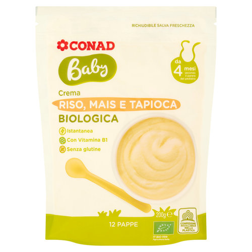 CONAD Baby Crema Riso, Mais e Tapioca Biologica 200 g-image