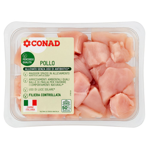 CONAD Percorso Qualità Allevato Senza Uso di Antibiotici Bocconcini di Petto di Pollo 0,400 kg-image