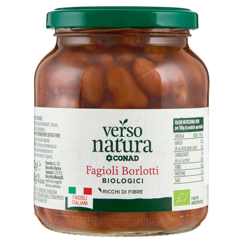 CONAD VERSO NATURA Fagioli Borlotti Biologici 340 g-image