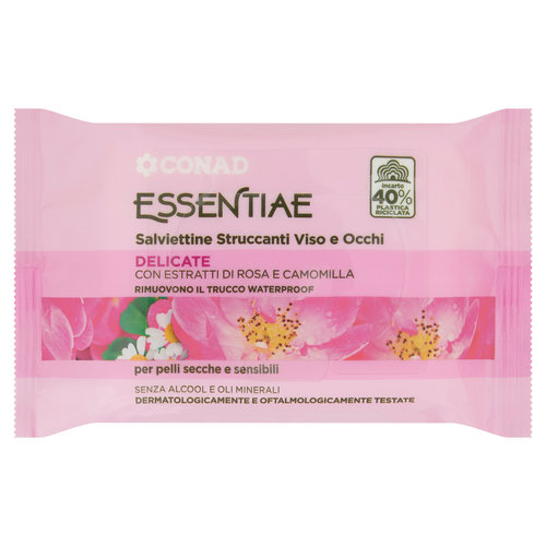 CONAD Essentiae Salviettine Struccanti Viso e Occhi Delicate 25 pz-image