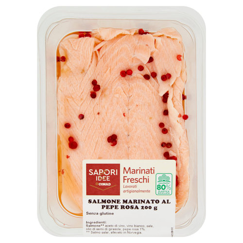 SAPORI & IDEE CONAD Marinati Freschi Salmone Marinato al Pepe Rosa 200 g-image