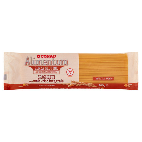 CONAD Alimentum Senza Glutine Spaghetti con mais e riso integrale 500 g-image