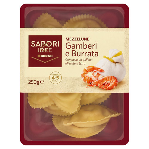 SAPORI & IDEE CONAD Mezzelune Gamberi e Burrata 250 g-image