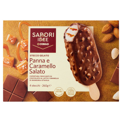 SAPORI & IDEE CONAD Stecco Gelato Panna e Caramello Salato 4 x 65 g-image