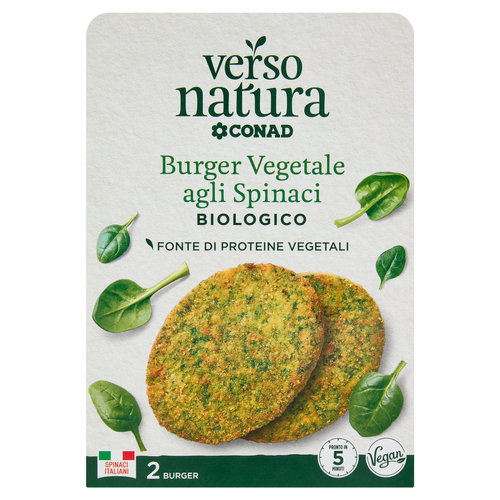 CONAD VERSO NATURA Burger Vegetale agli Spinaci Biologico 2 Burger 160 g-image
