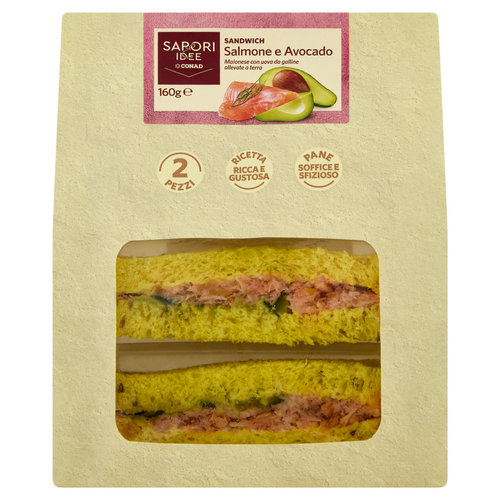 SAPORI & IDEE CONAD Sandwich Salmone e Avocado 2 Pezzi 160 g-image