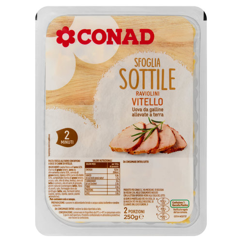 CONAD Sfoglia Sottile Raviolini Vitello 250 g-image