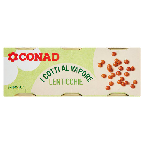 CONAD i Cotti al Vapore Lenticchie 3 x 150 g-image